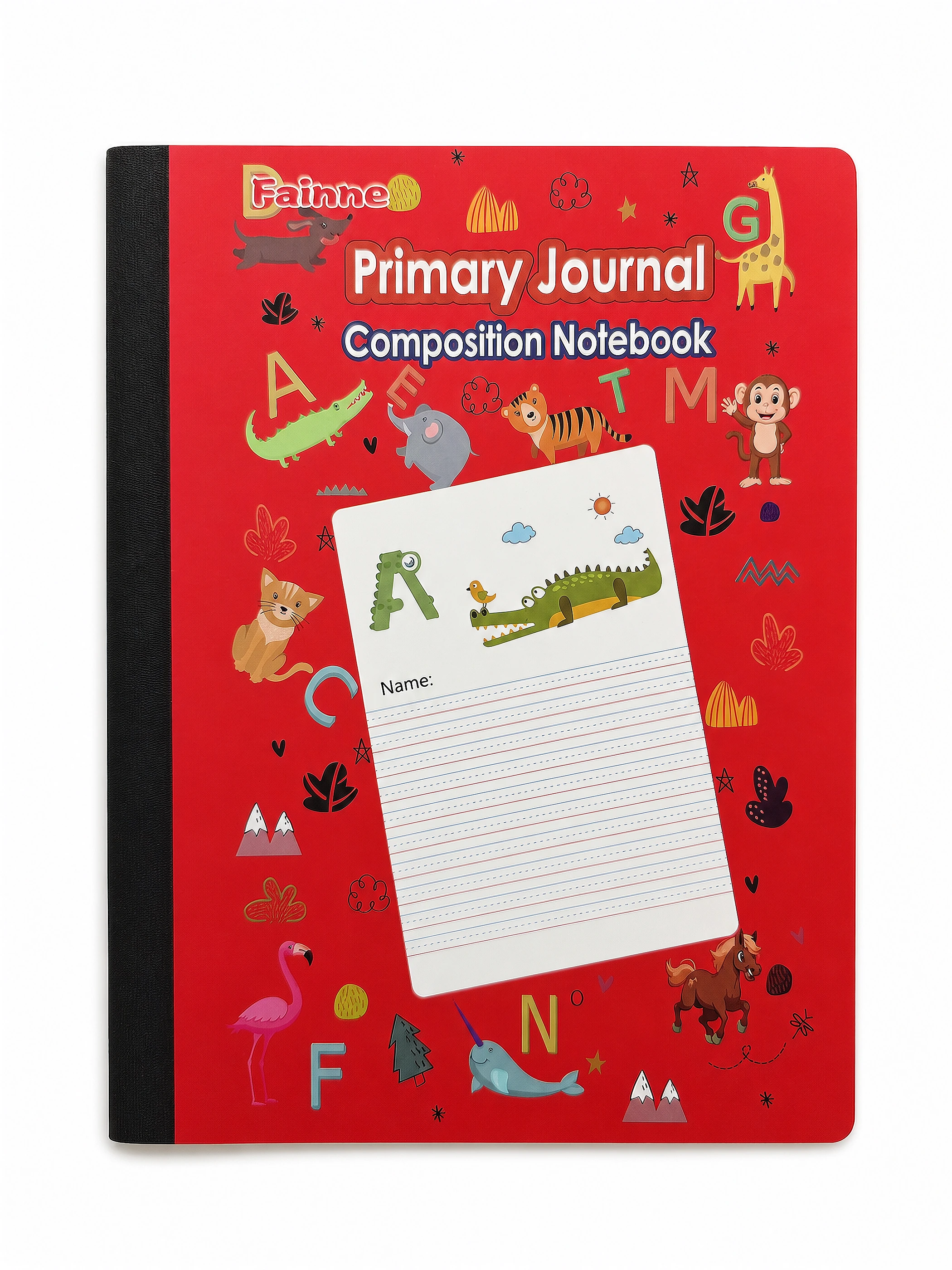 Red Primary Journal Composition Notebook front view