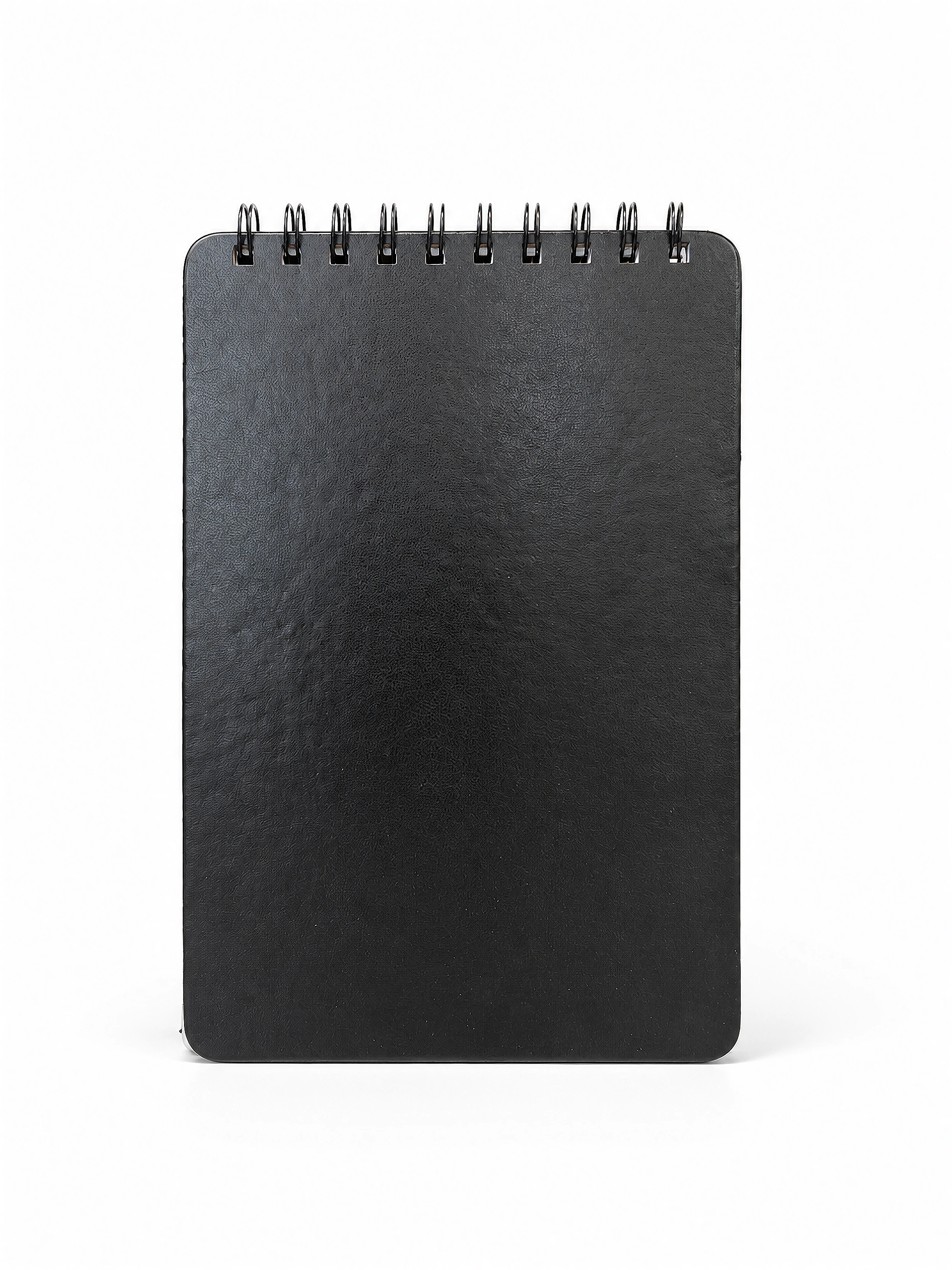 Black Top Spiral Notepad front view