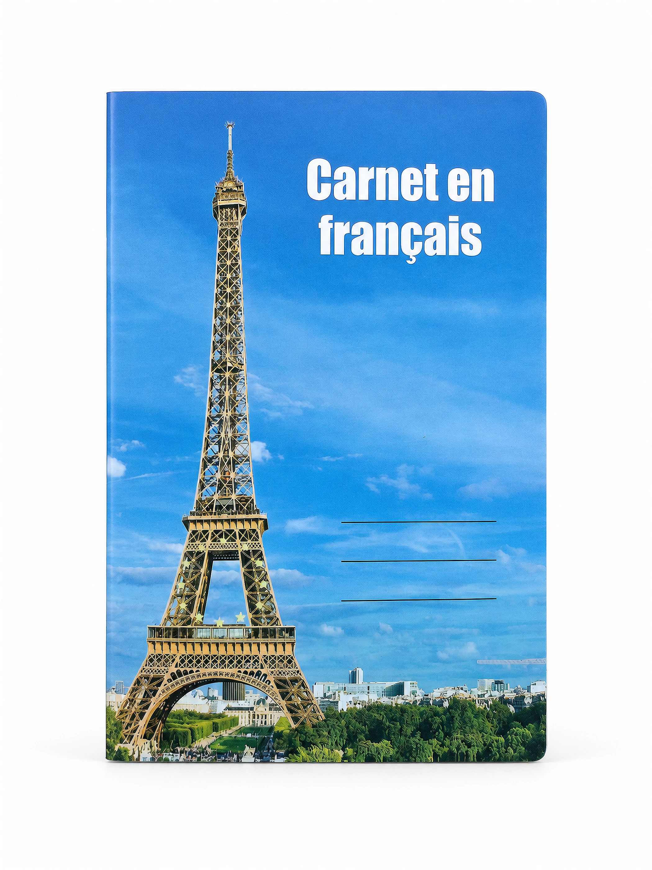 Eiffel Tower French Softcover Notebook front view