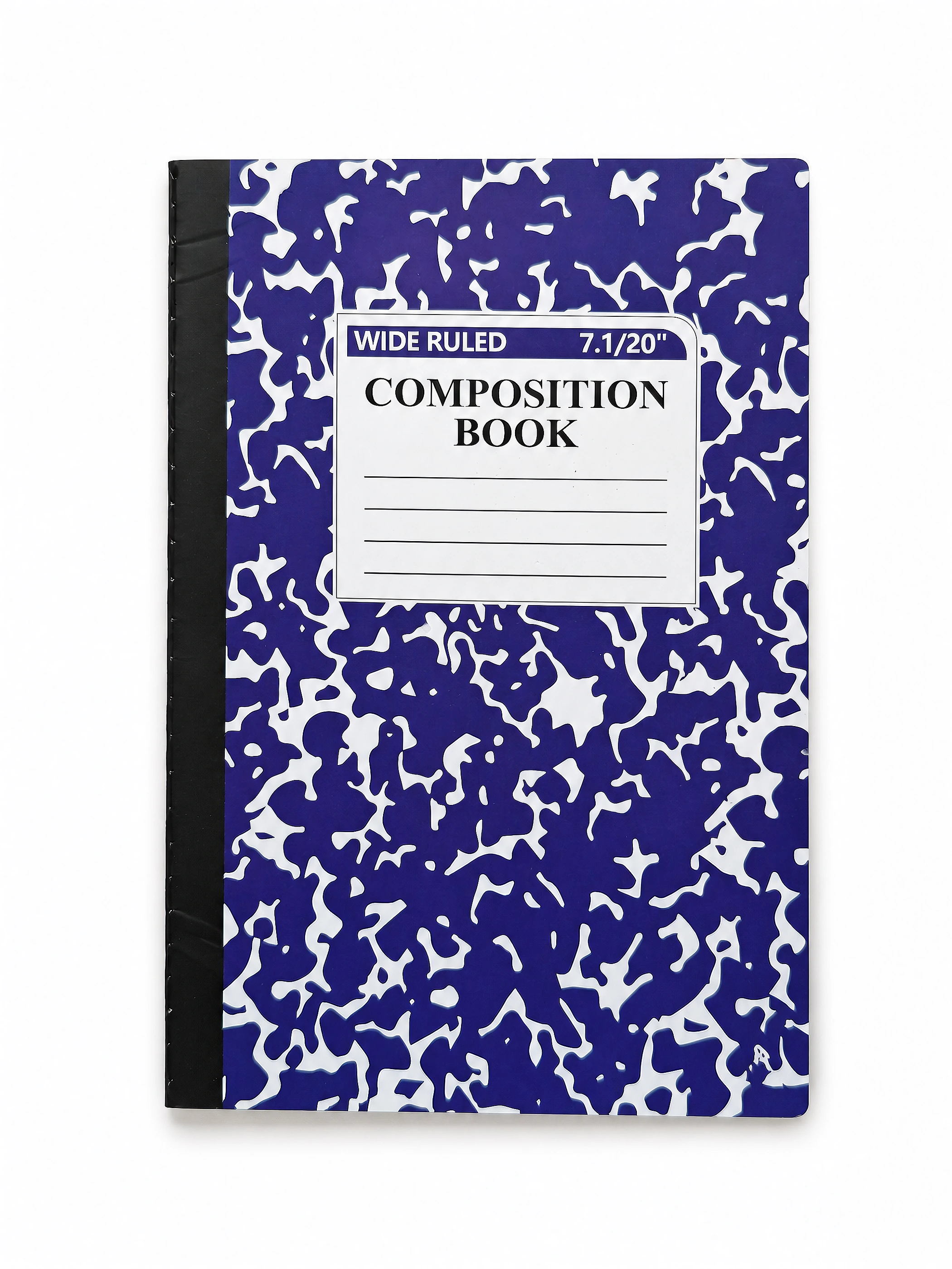 Blue Wide Ruled Composition Book front view