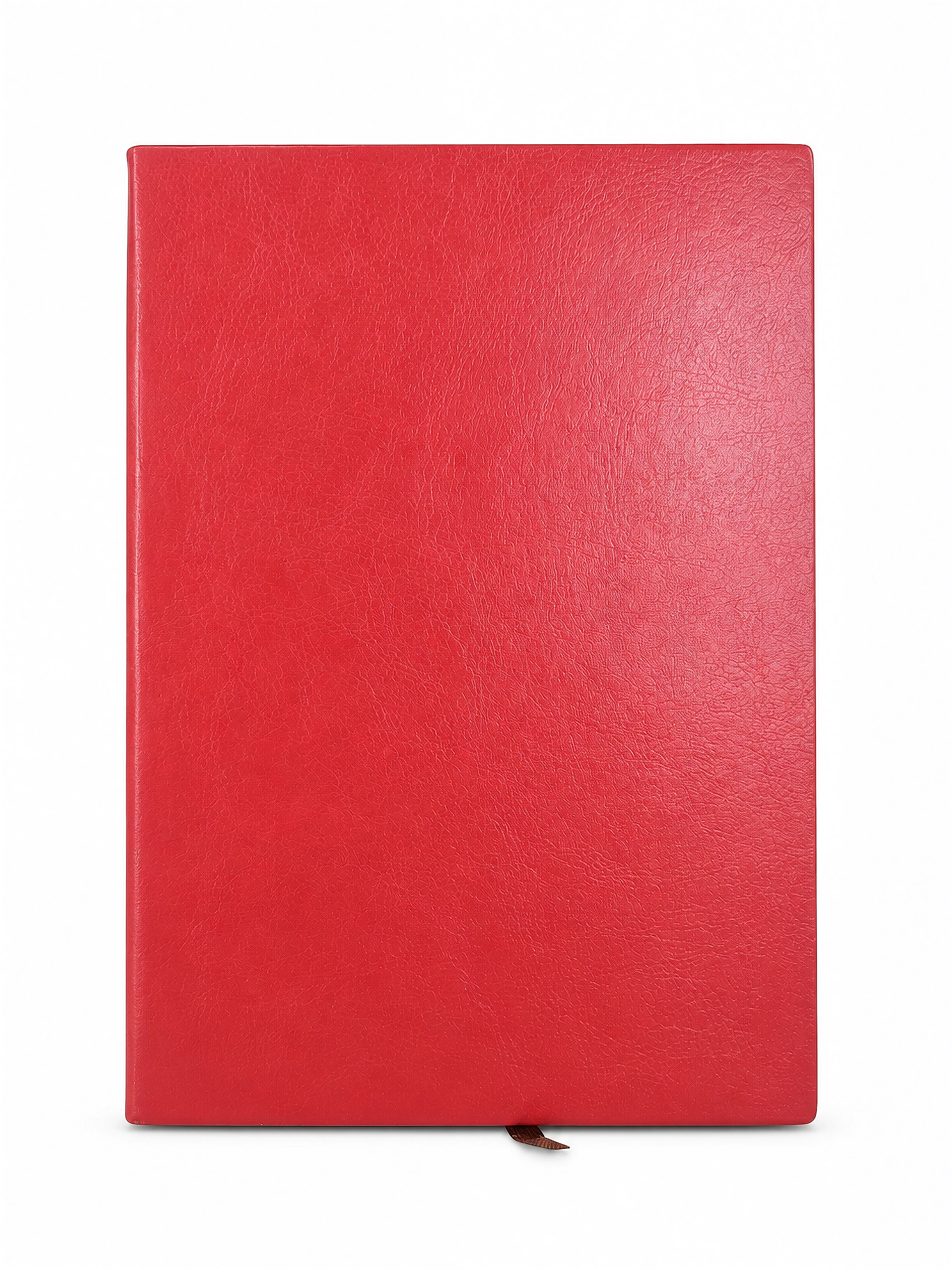Plain Red PU Softcover Notebook front view