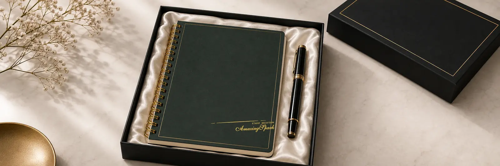 Corporate gift notebook reference with premium planner styling